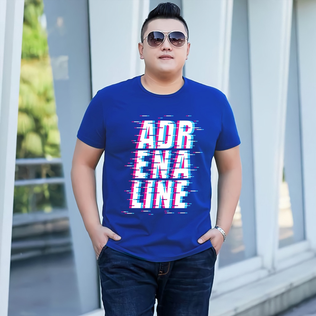 Baju Kaos Pria Jumbo Adrenaline Tshirt Bigsize XL XXL Distro DTF