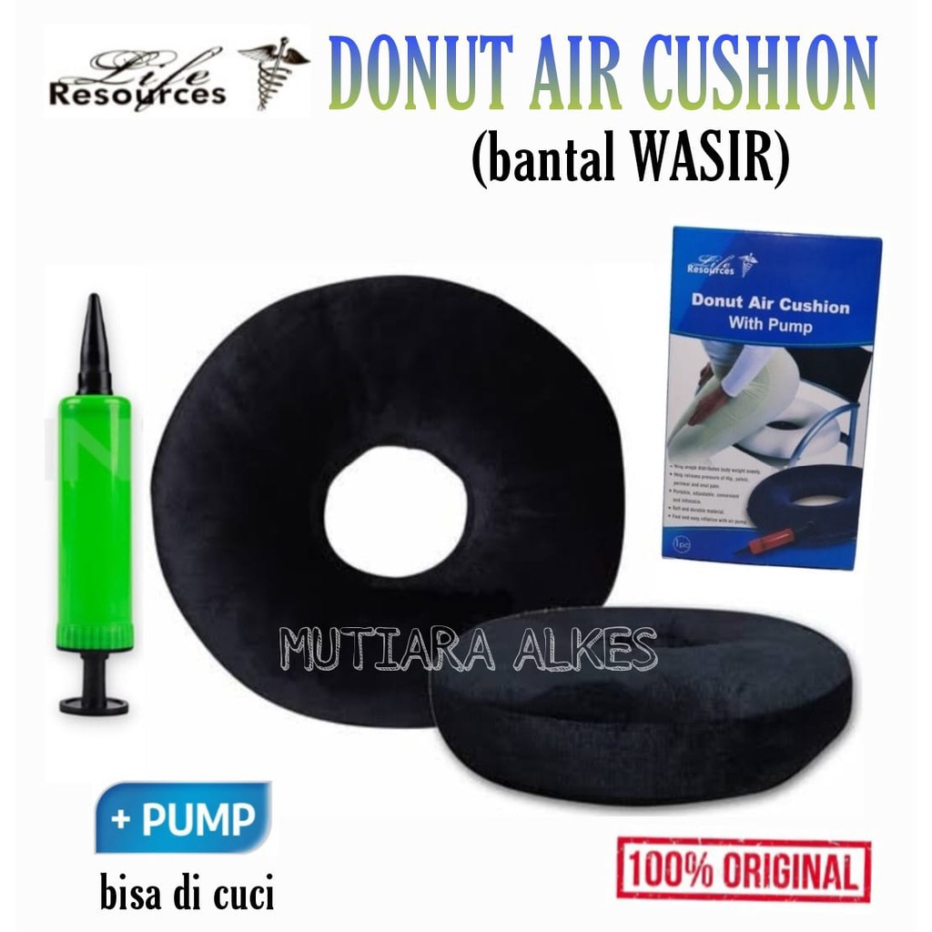 Donut Air Cushion With Pump / Bantal Donut Wasir / Bantal Ambaien / Bantal Wasir Life Resources