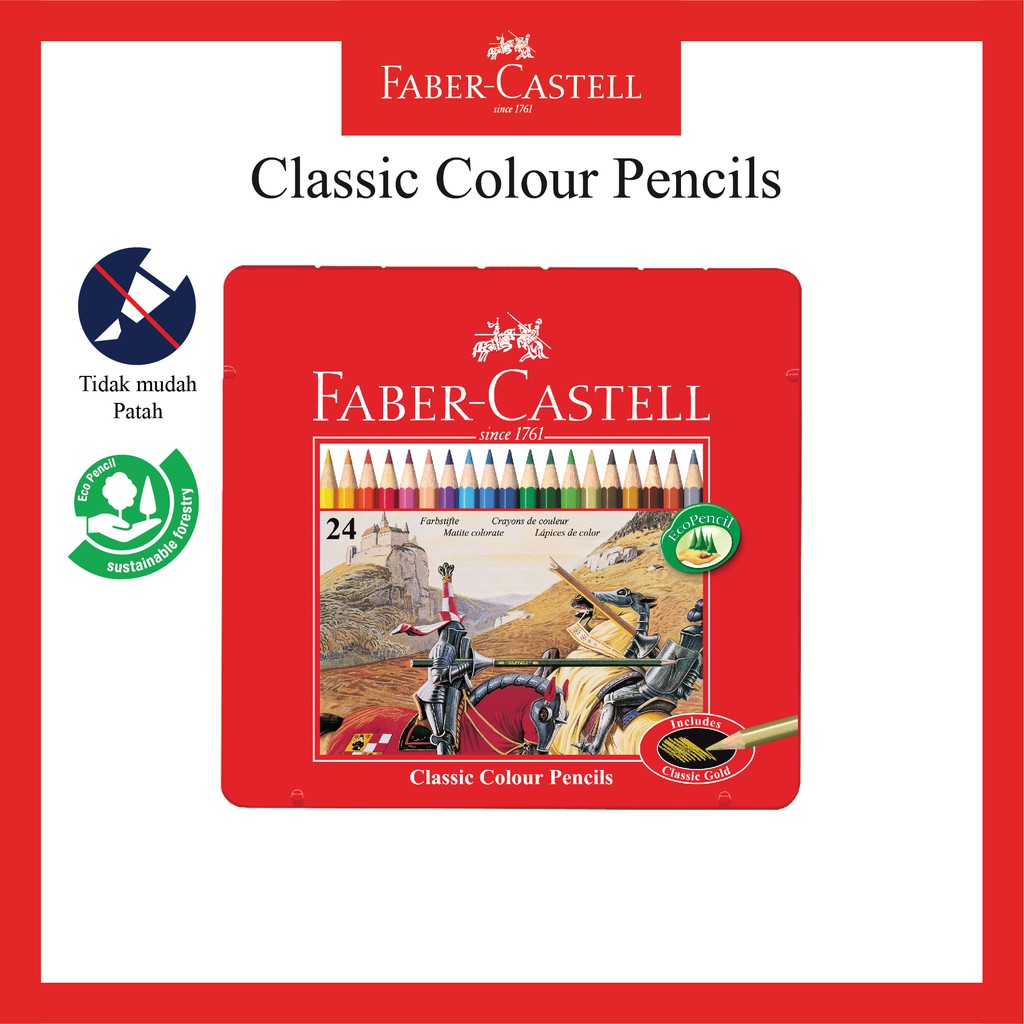 

Pensil Warna Classic 24 Tin Faber Castell