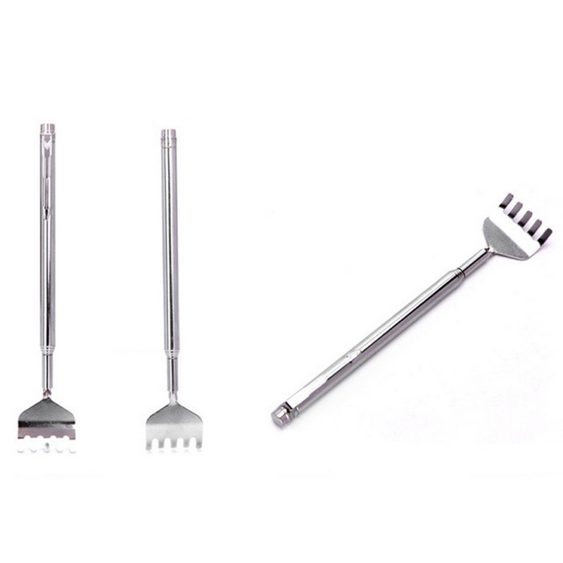 Alat Garuk Punggung Extendable Telescopic Stainless Steel - LJ-158 - Silver