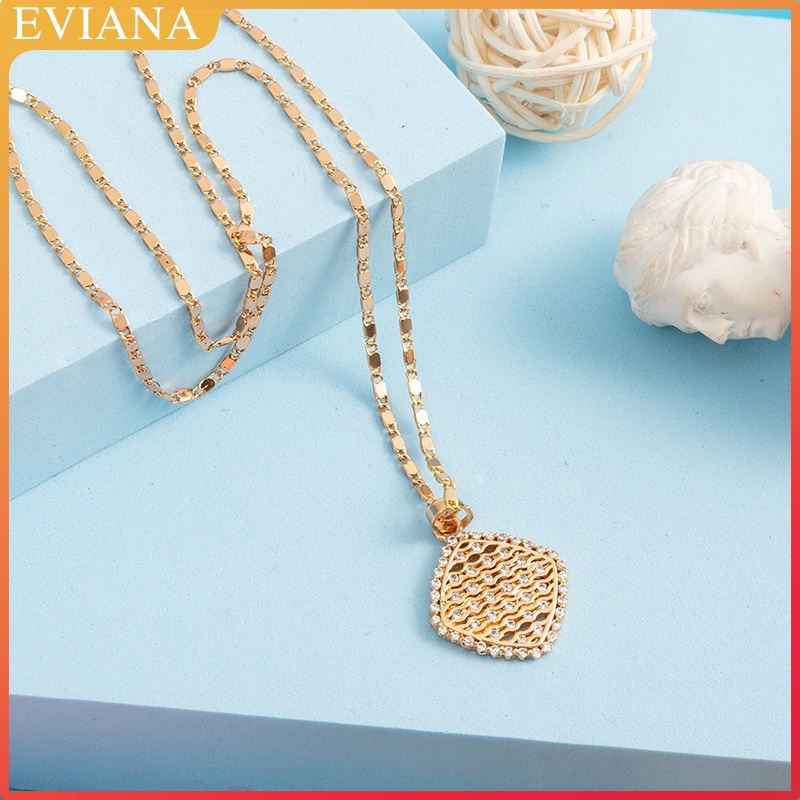 E-094 Fashion Trend Terbaru Kalung Wanita  Murah Batu Permata Berlapis gold Premium Quality  Aksesoris-2