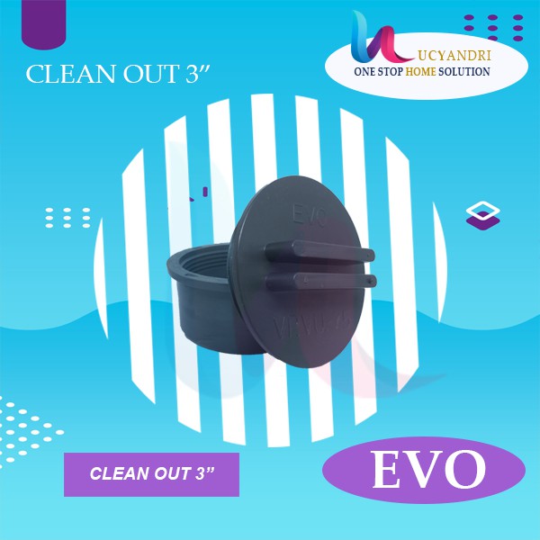 Clean Out 3&quot; inch EVO/CO 3 in Pvc/Tutup Sepiteng/C O/Sepitank/Dop