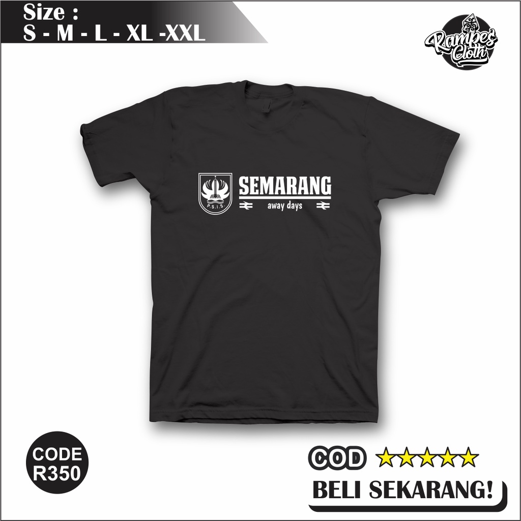 Kaos Distro PSIS SEMARANG AWAY DAYS Cotton Combed 30s Premium R350