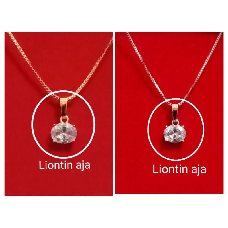 RJJ204. Liontin xuping Kalung wanita lapis emas dgn mata zircon