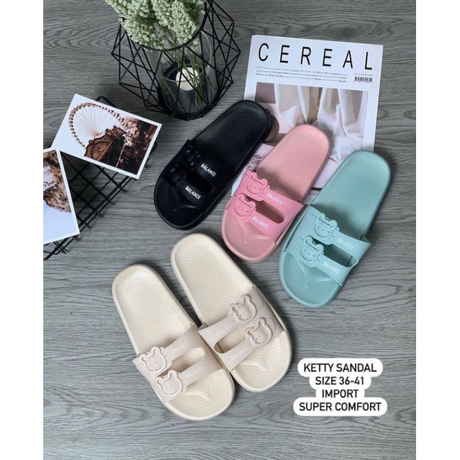 10.10 sandal selop gesper karet jelly balance wanita