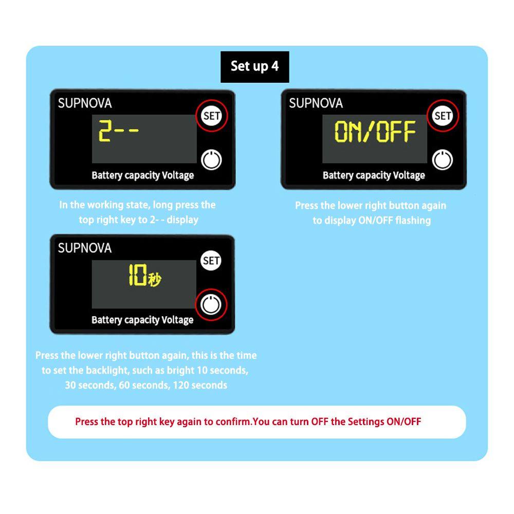 Indikator Kapasitas SOLIGHTER High Quality Voltmeter Mobil Motor Lead Acid