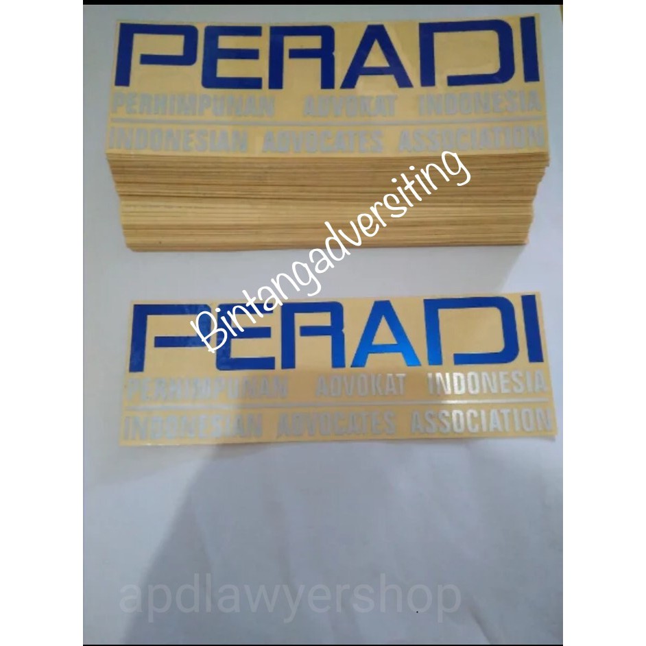 

Stiker tempelan Sticker PERADI Advokat Pengacara 15 cm