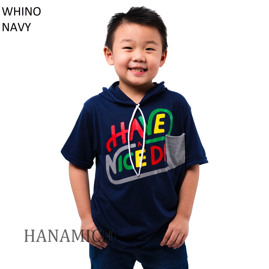 Hanamichi WHINO Hoodie Anak Sablon Lengan Pendek