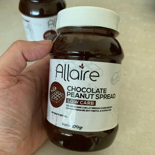 ALLAIRE Chocolate Peanut Spread Diet Keto 270 gr