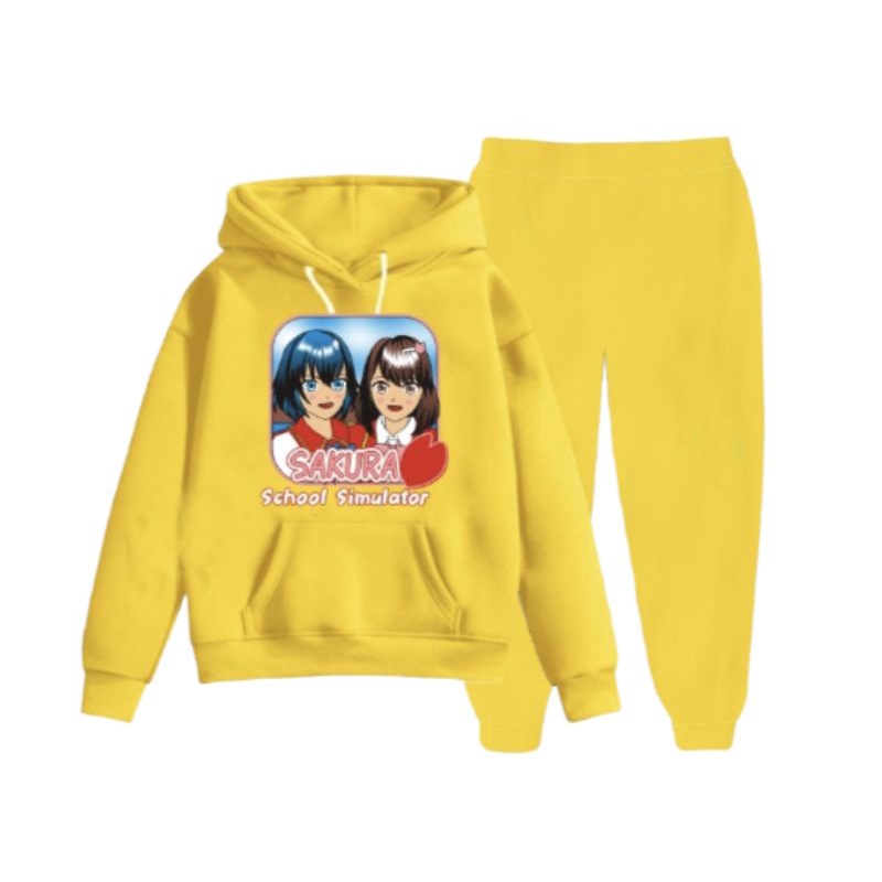 setelan hoodie anak sakura school simulator/setelan celana panjang anak/model terkini/umur 3-17 tahun bisa COD