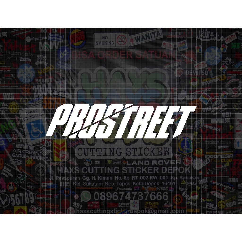 Cutting Sticker Prostreet Ukuran 30 Cm Untuk Mobil dan Motor