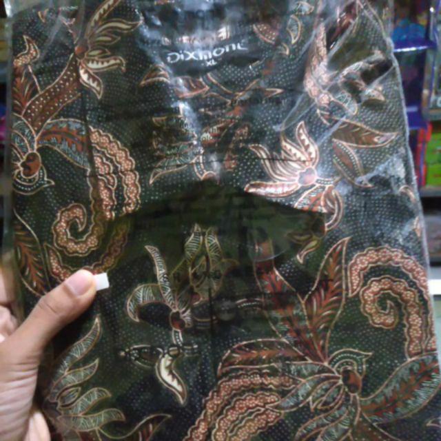 Kemeja Batik Pria Lengan Pendek Bs26 Katun Motif Modern Dixmont Semi Slimfit Premium
