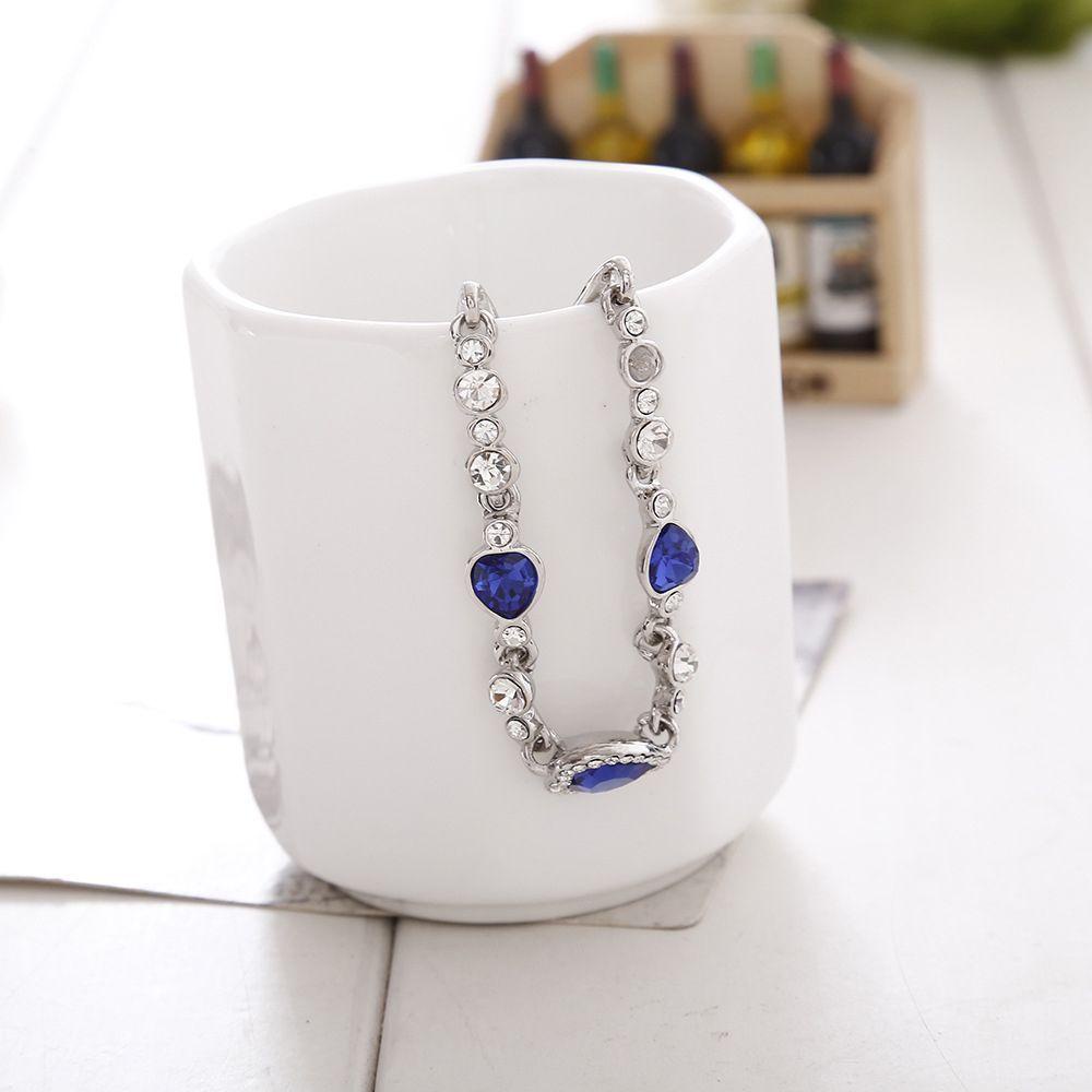 Needway Ocean Blue Bangle Gelang Kualitas Tinggi Perhiasan Wanita Fashion Berlian Imitasi