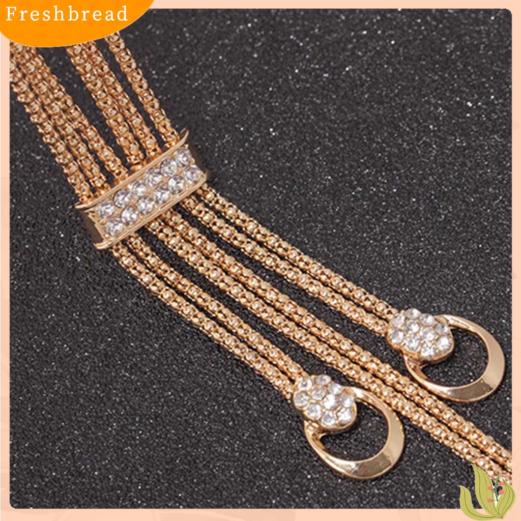 Fresh| Kalung Liontin Gelang Bahan Alloy Aksen Berlian Imitasi