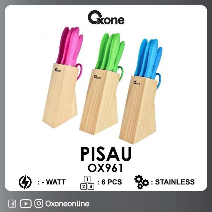 

Oxone Pisau Set Ox961 / Stainless Steel / 5 Pcs Pisau & 1 Pcs Gunting Marfazizi