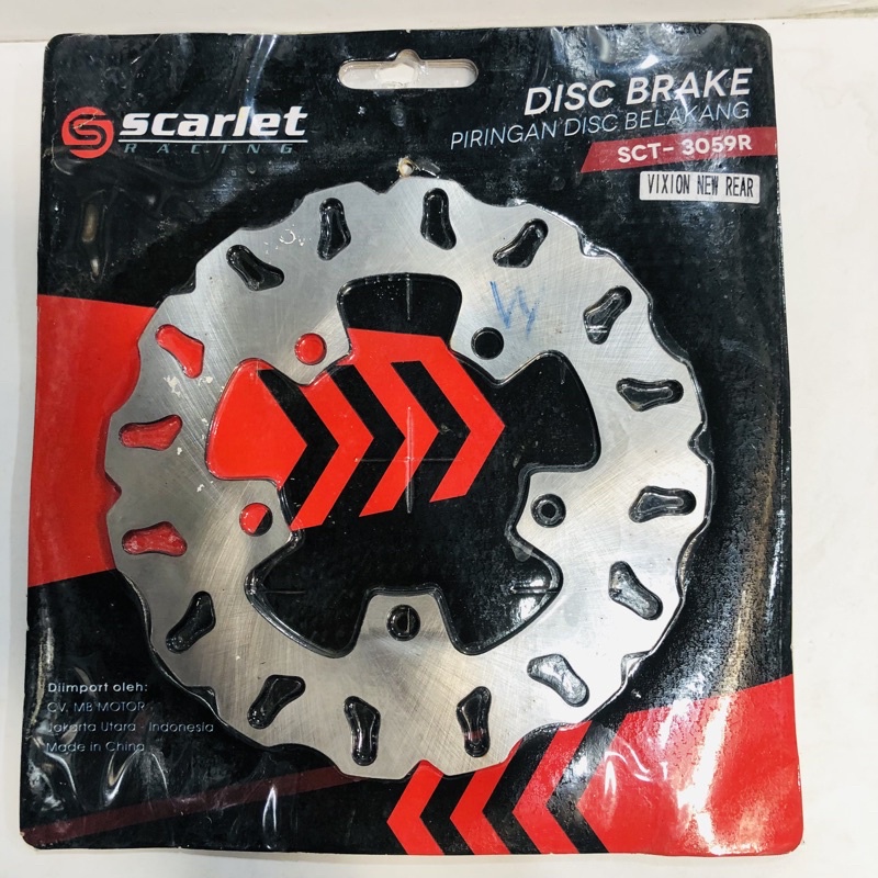 DISK BRAKE PIRINGAN CAKRAM REM BELAKANG SCARLET RACING ORIGINAL NVL VIXION