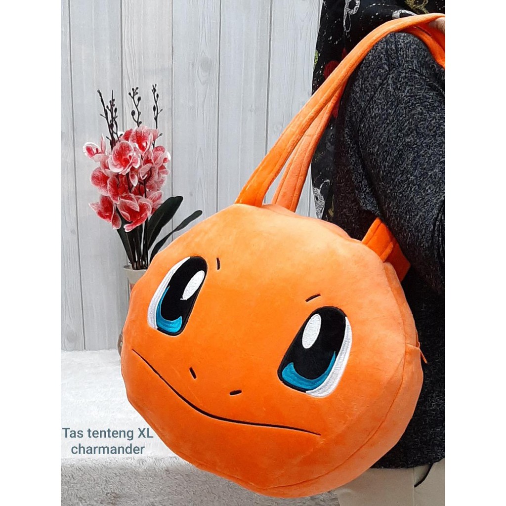 Toysopedia Tas Tenteng Charmander XL/tas go pokemon/tas tote bag karakter/Tas Boneka Pokemon