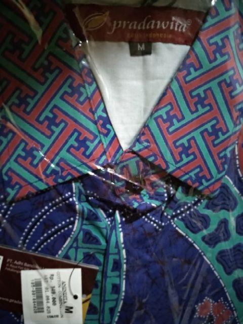 Pradawita Batik Kemeja Reguler Fit Anindita 2b-biru