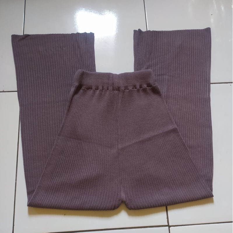 16vaulzesk / Celana Kulot Knit Rajut Berkwalitas Premium