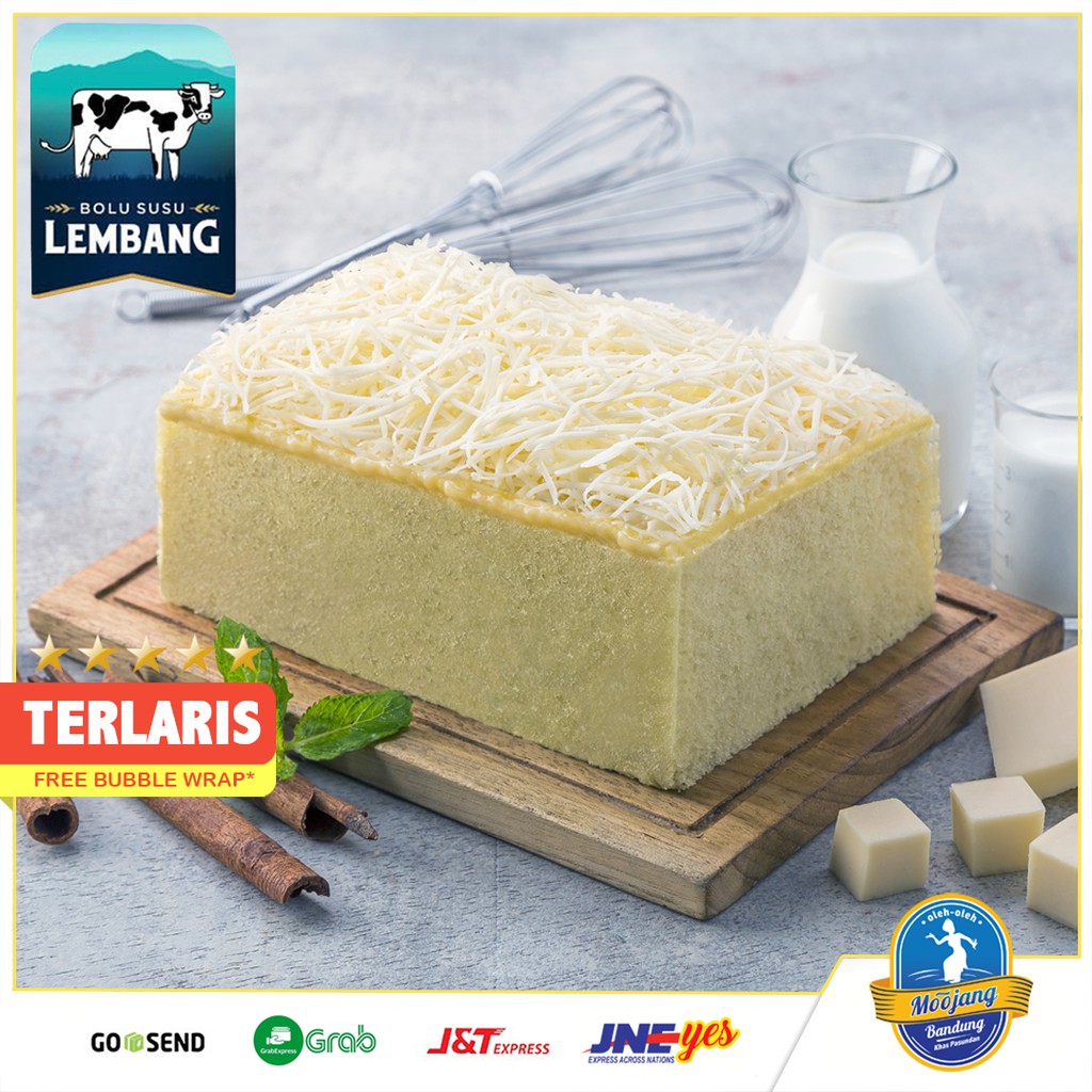 [KHUSUS P.JAWA] Bolu Susu Lembang varian Rasa Vanila topping keju Bolu Lembang dengan Keju Premium Asli Bandung best seller