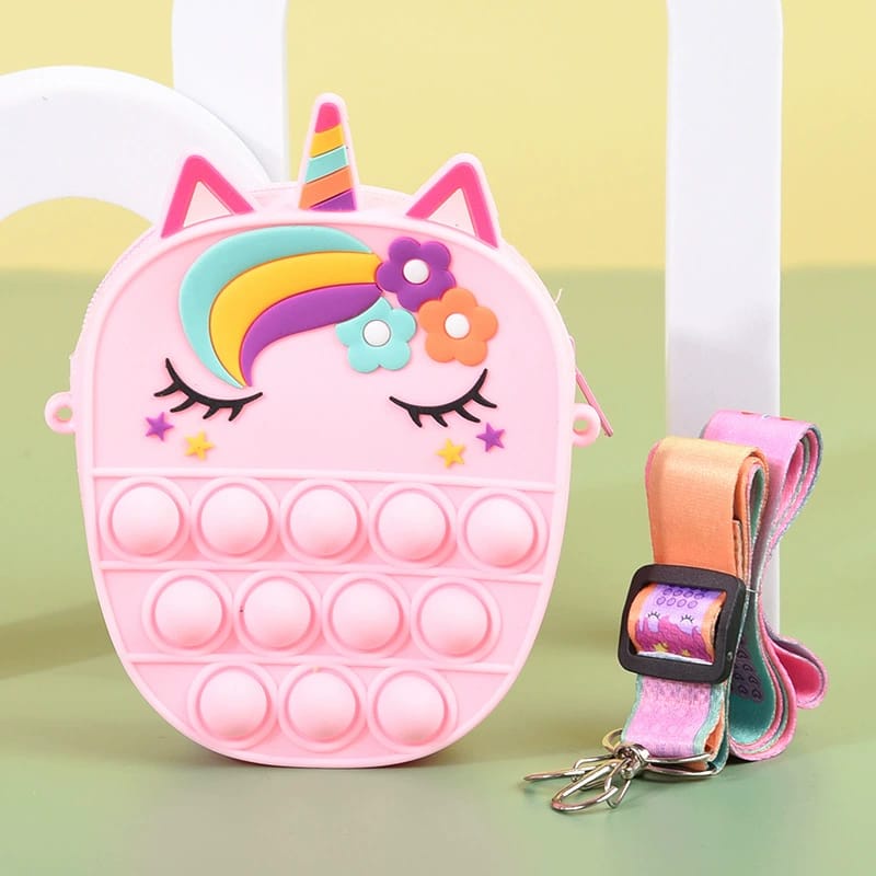 Tas Anak Pop it Unicorn Import Lucu