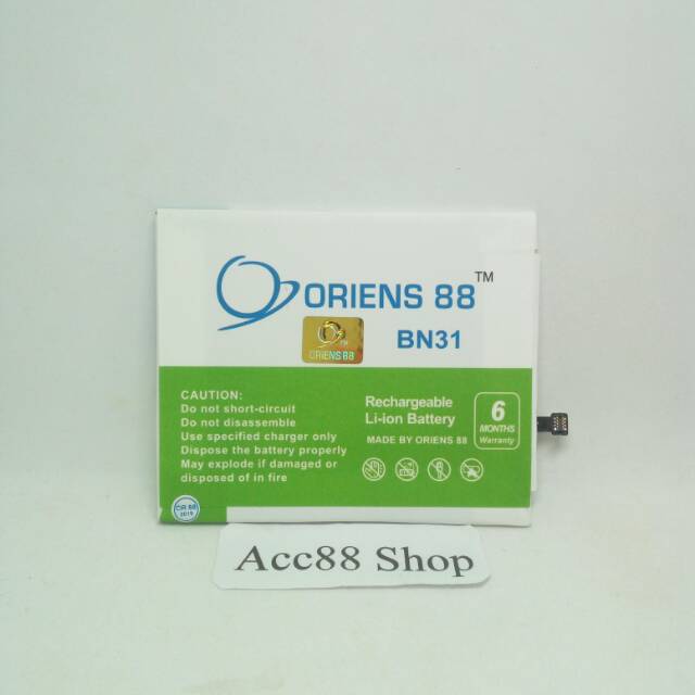 Baterai Batre Battery Double Power Xiaomi Redmi Mi 5X BN31 OR88/ Oriens88