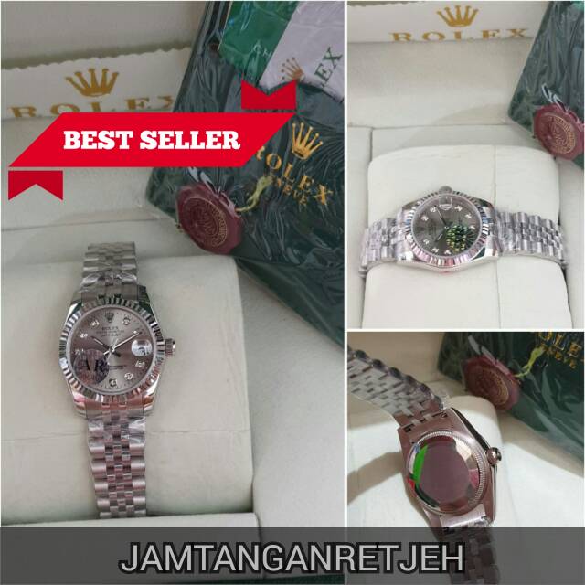 JAM TANGAN WANITA ROLEX DATEJUST SWISS ETA