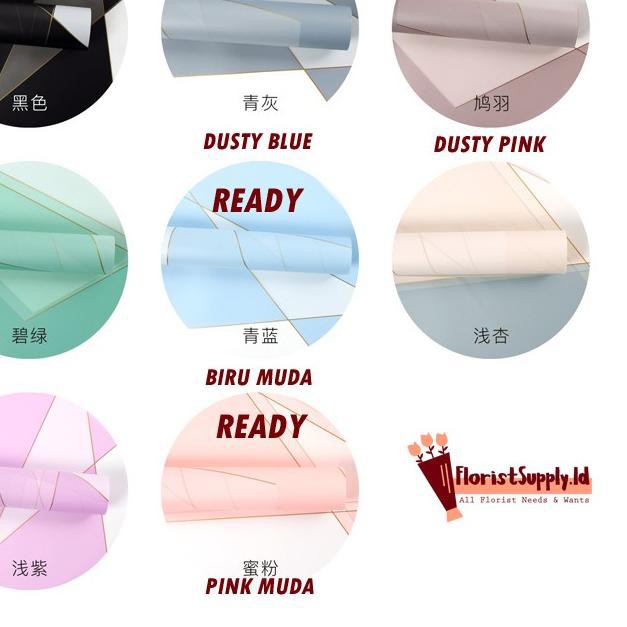 

PROMO BESAR (sln-713) 5 lembar Symetric Line flower wrap / kertas bunga / tissue bunga - FWJ