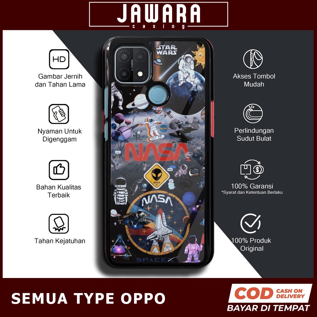Case Oppo A15 A15S Case Hp Oppo A15 A15S Premium Glossy Jawara Casing [NASA] Casing Hp Oppo A15 A15S