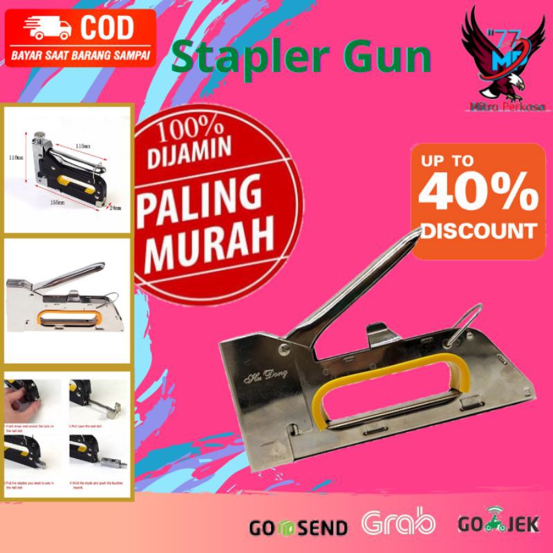 

Hekter Metal Stepler Stapler Staples Steples Gun Besar Jok Motor Tembak Besi murah