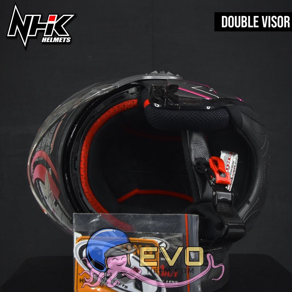 HELM NHK GLADIATOR ORIGINAL - HELM NHK HALF FACE GLADIATOR MOTIF GRANDE HAWK HELM NHK DOUBLE VISOR ( ONGKIR 2KG )