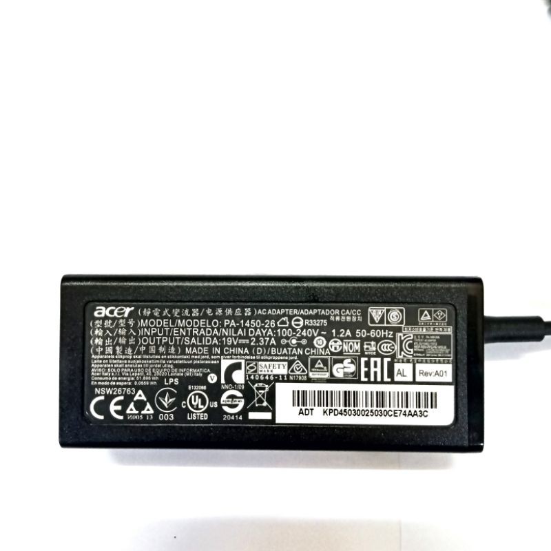 Adaptor Charger Acer Swift 3 SF314-51 SF314-52 SF314-52G SF314-51-52DH Spin 1 SP111-31 SP111-31N