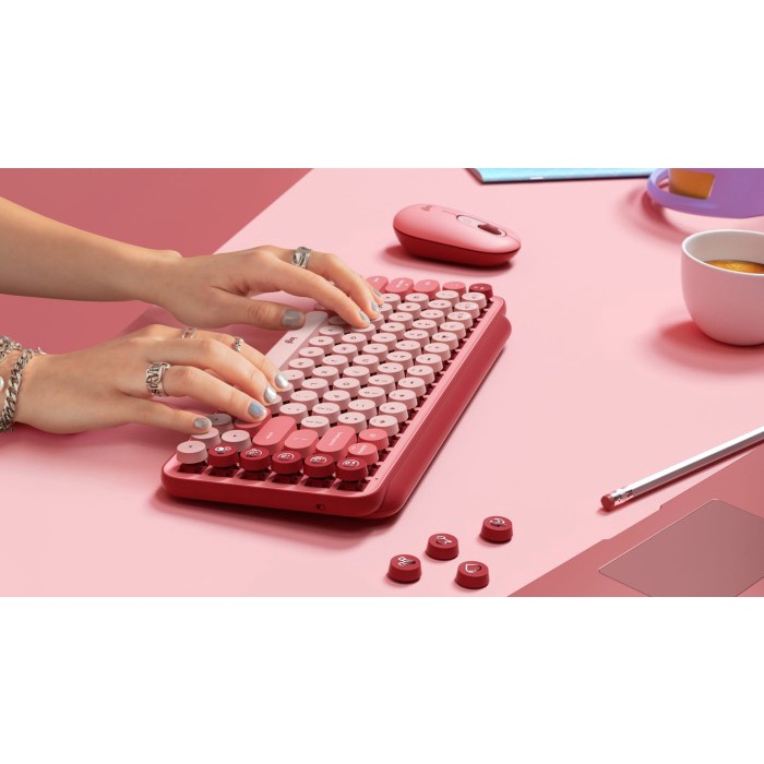 Keyboard Logitech POP Keys Wireless Mechanical Emoji Keyboard