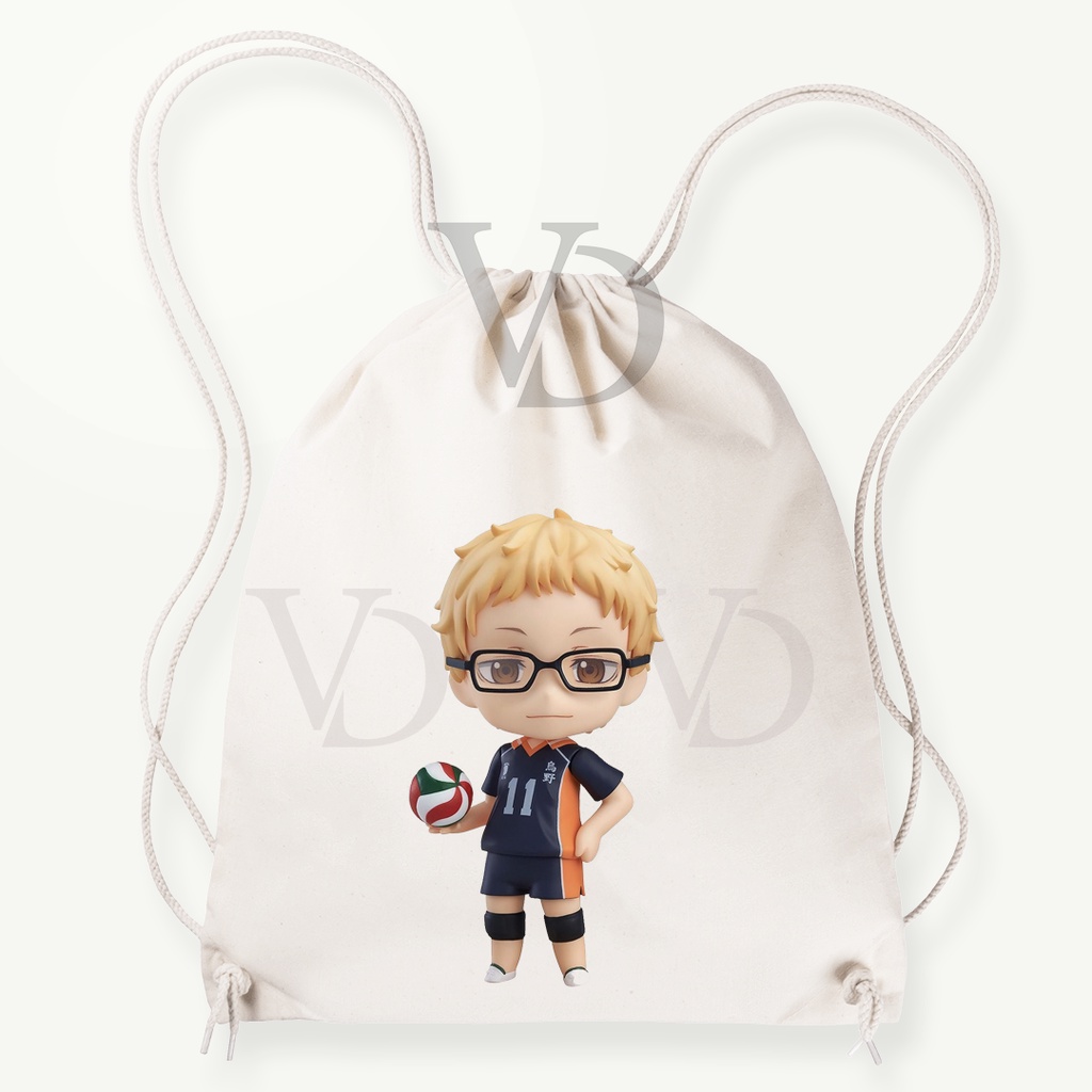 tote bag kanvas / tote bag haikyuu / tote bag anime japan / tote bag anime jepang / kageyama sugawara kuroo bokuto