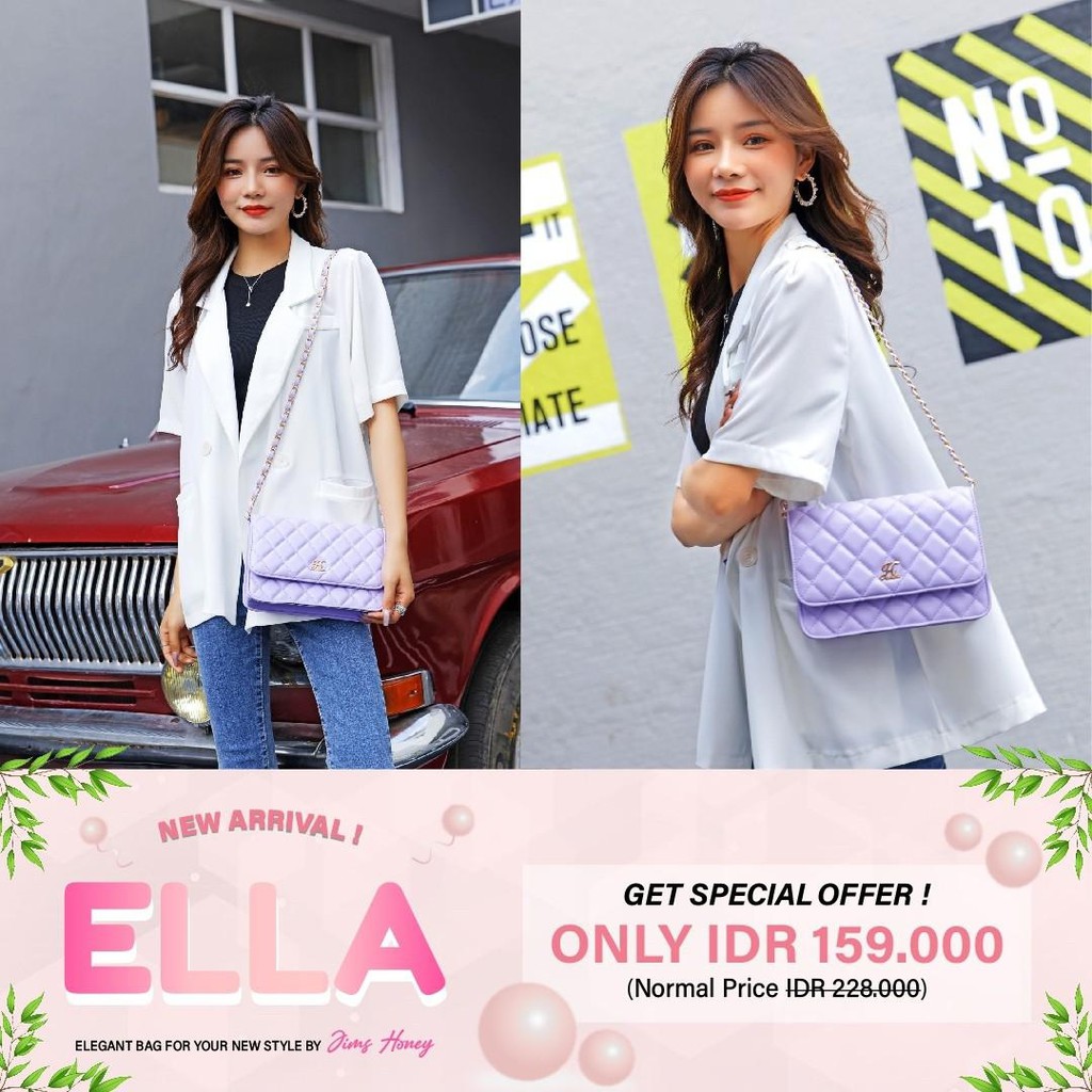 Jims Honey Ella Bag Tas Selempang Wanita Murah Import Sling Cewek Casual Fashion Korea Jimshoney