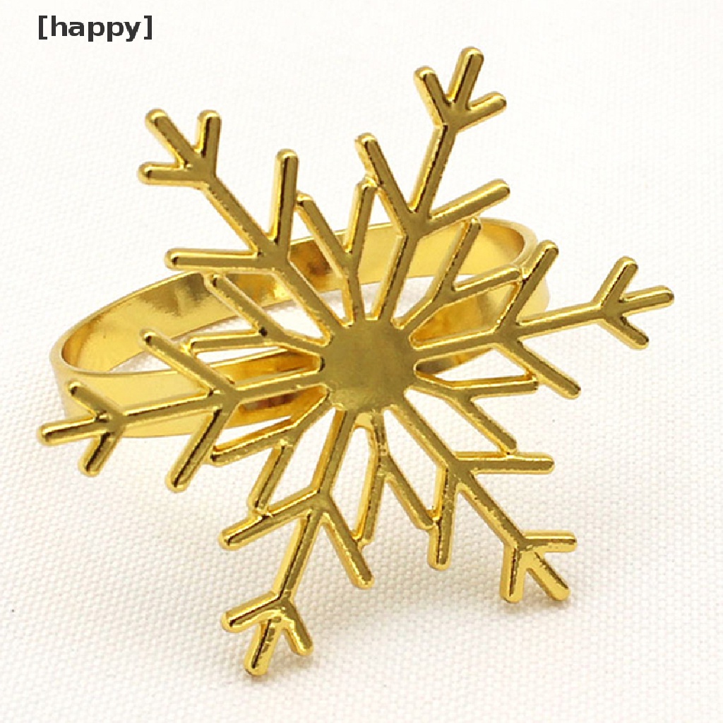 Cincin Serbet Bentuk Snowflake Natal Untuk Meja Makan