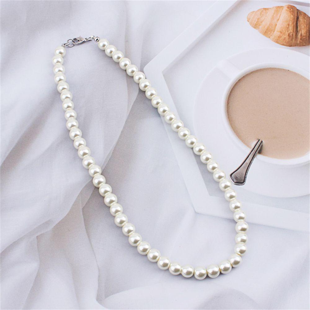 Nanas Imitasi Mutiara Kalung Pernikahan Pertunangan Liontin Baru Fashion Wanita Perempuan Bulat Besar