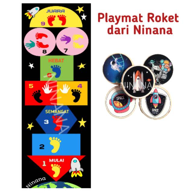Playmat Roket Ninana Engklek hop schotch