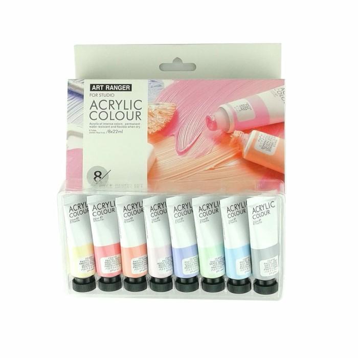 

SET 8 WARNA PASTEL ART RANGER ACRYLIC PAINT CAT AKRILIK Berkualitas