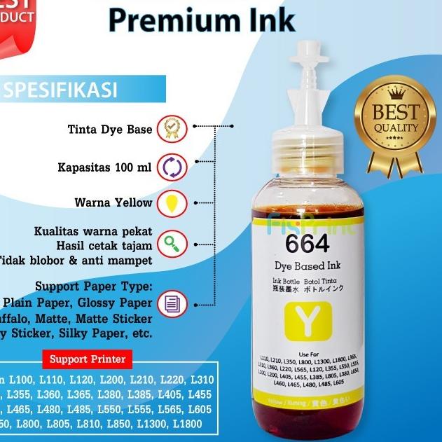 Tinta Epson Pengganti Original 664 Printer L120 L121 L550 L555 L565 - Hitam