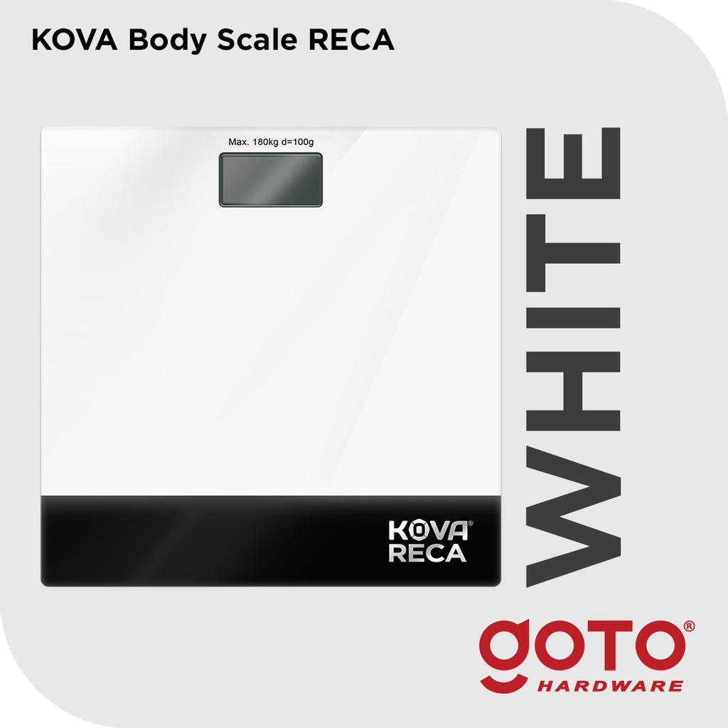 kova reca body scale timbangan badan kaca digital 180 kg charge usb