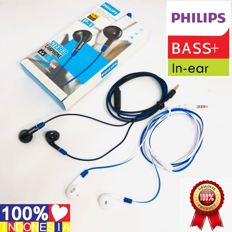 GROSIR HANDSFREE P1 HIGH QUALITY HF P-1 IN EAR EARPHONE FEEL THE REAL BASS+ SERIES