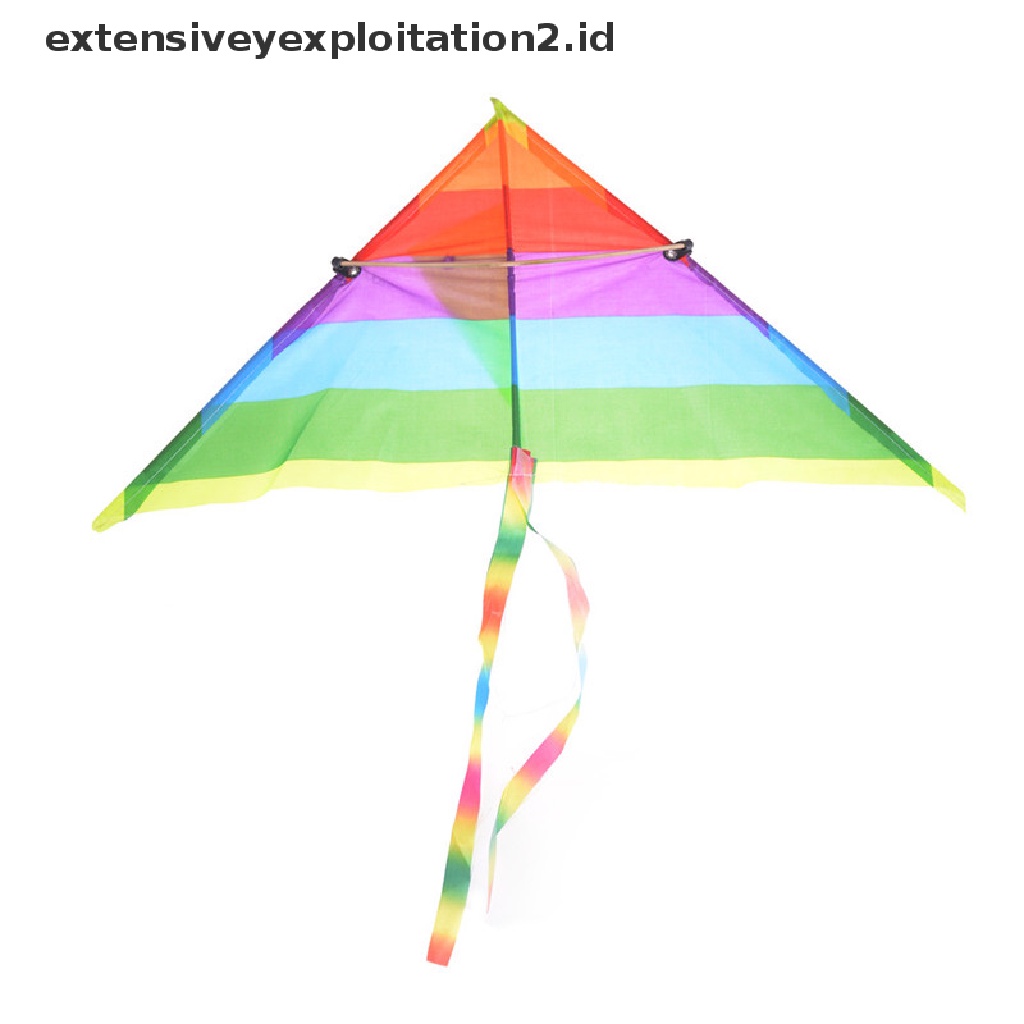 (Hotter) 1pc Baby Kids Outdoor Rainbow Kite No Controlled Stunt Kite Outdoor