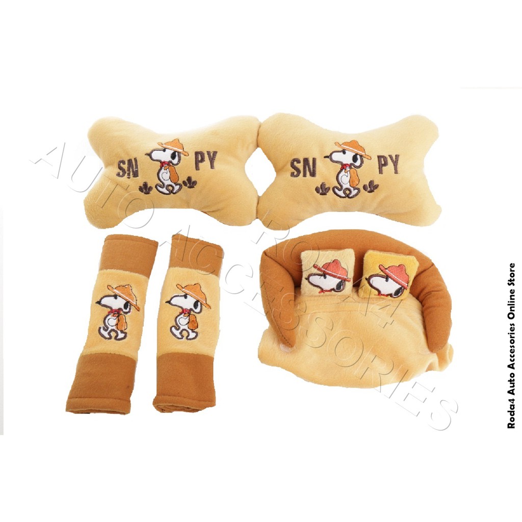 Bantal Mobil set 3 in 1 Snoppy