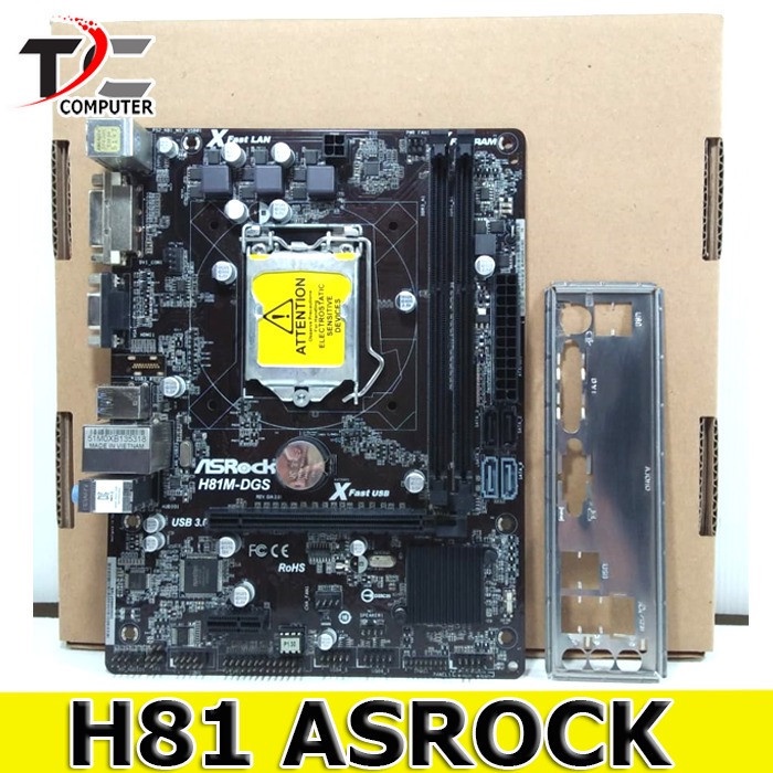 Mainboard Mobo Paket lengkap rakitan tanpa casing 1150 H81 i3Haswell