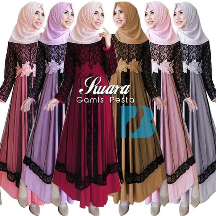 MM-119 TERBARU GAMIS PESTA SWARA BRUKAT MEWAH PREMIUM FASHION MUSLIM