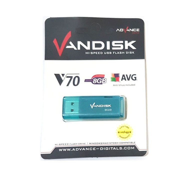 Flashdisk Vandisk 4GB / 8GB / 16GB /32GB V70 ADVANCE USB FlashDisk ORI