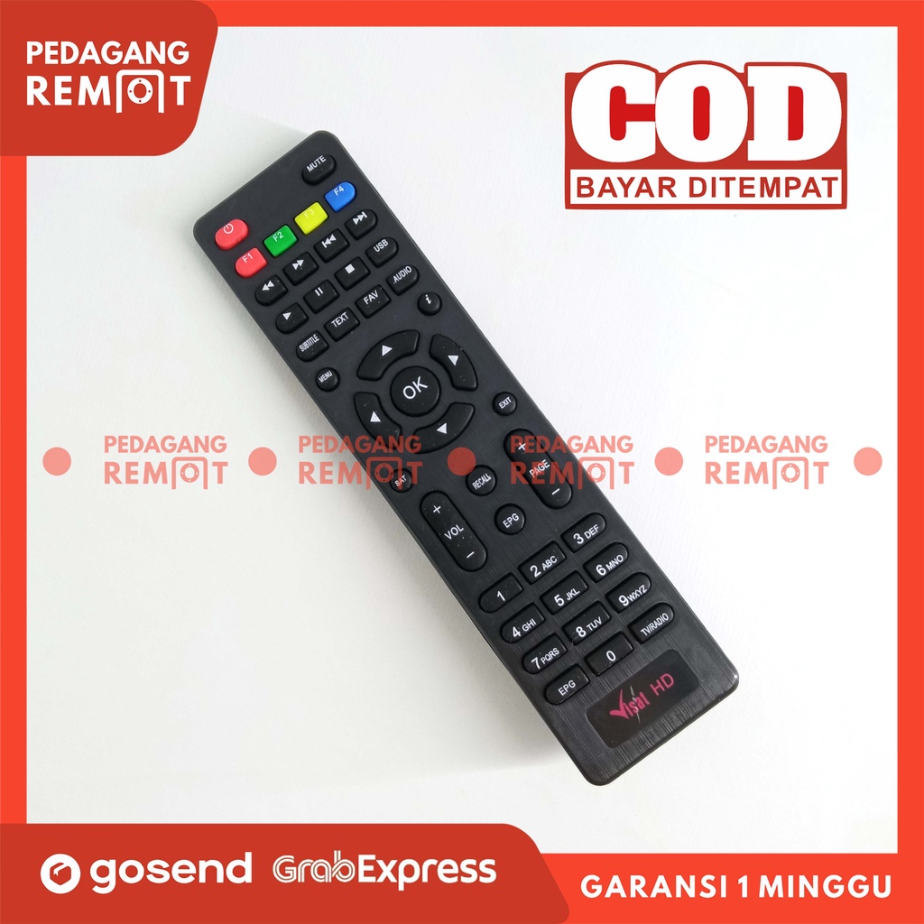 Remot Remote STB DVB Receiver Parabola Visat HD Q1, Q1 Ultra, Q1 Ultimate MPEG4 Original (Remote Set