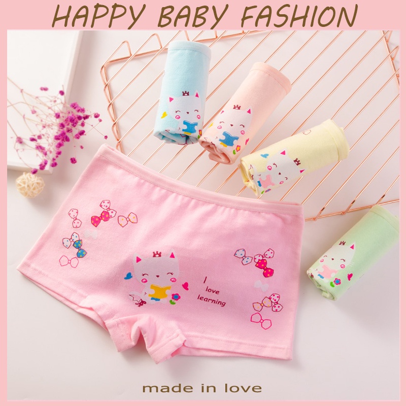 【Happy Baby】2-12Tahun Celana Dalam Boxer Anak Perempuan Rabbit Fashion Anak CD012