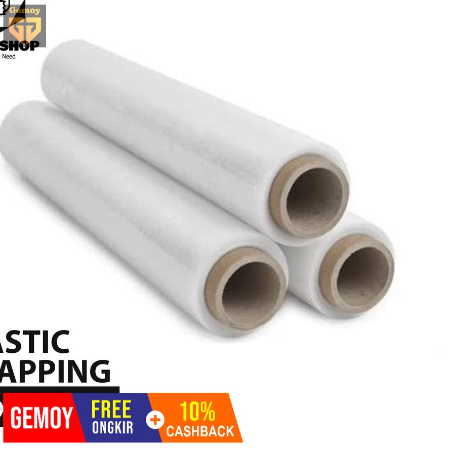 plastik wrap / plastik wrapping / plastik wraping / plastik warp  PLASTIK WRAPING 50CM X 150M STRETCH FILM PUTIH PLASTIC WRAP, Qlt...